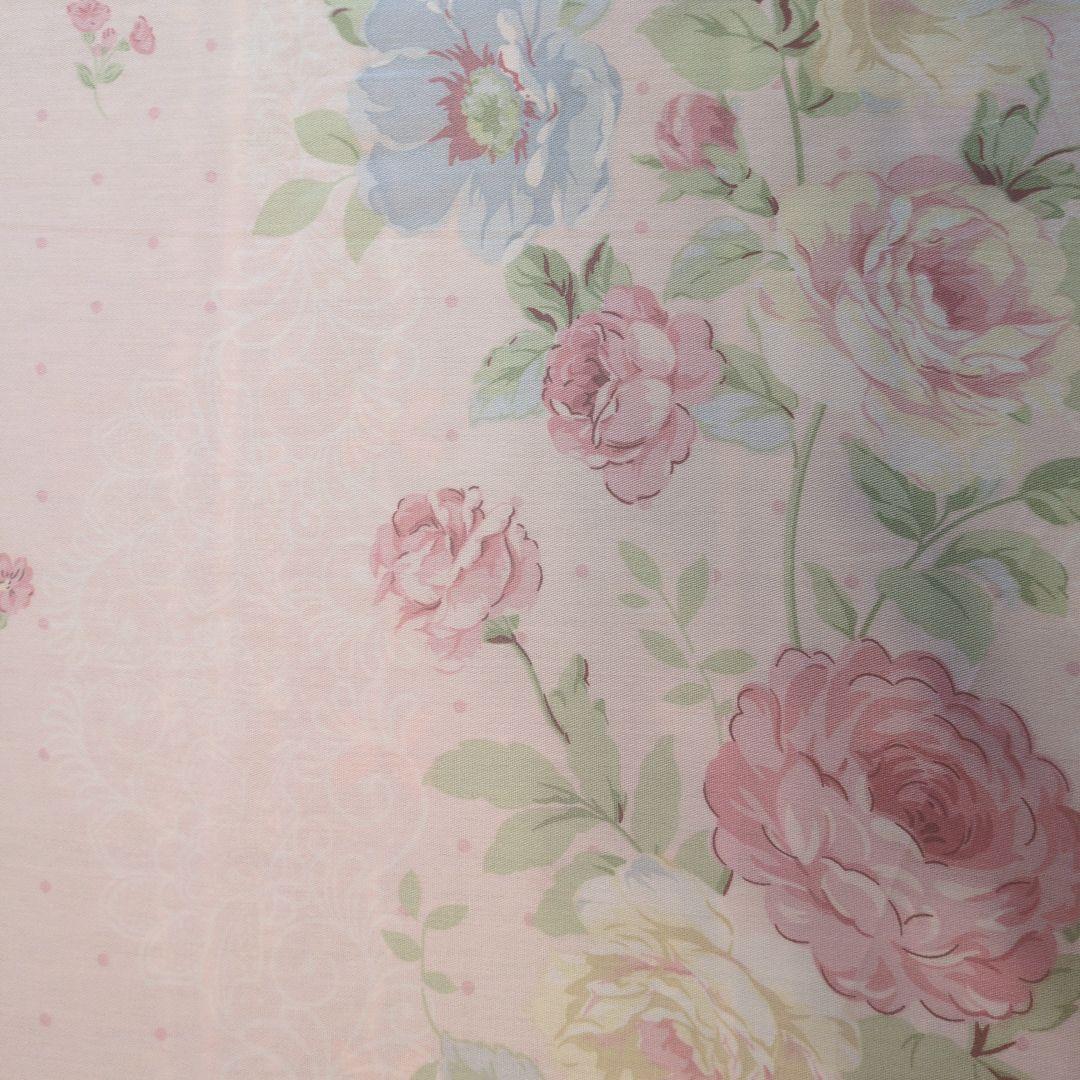 新品★薔薇水玉リボンロマンチック満載♡綿100%シングルカバーセット枕カバー２枚