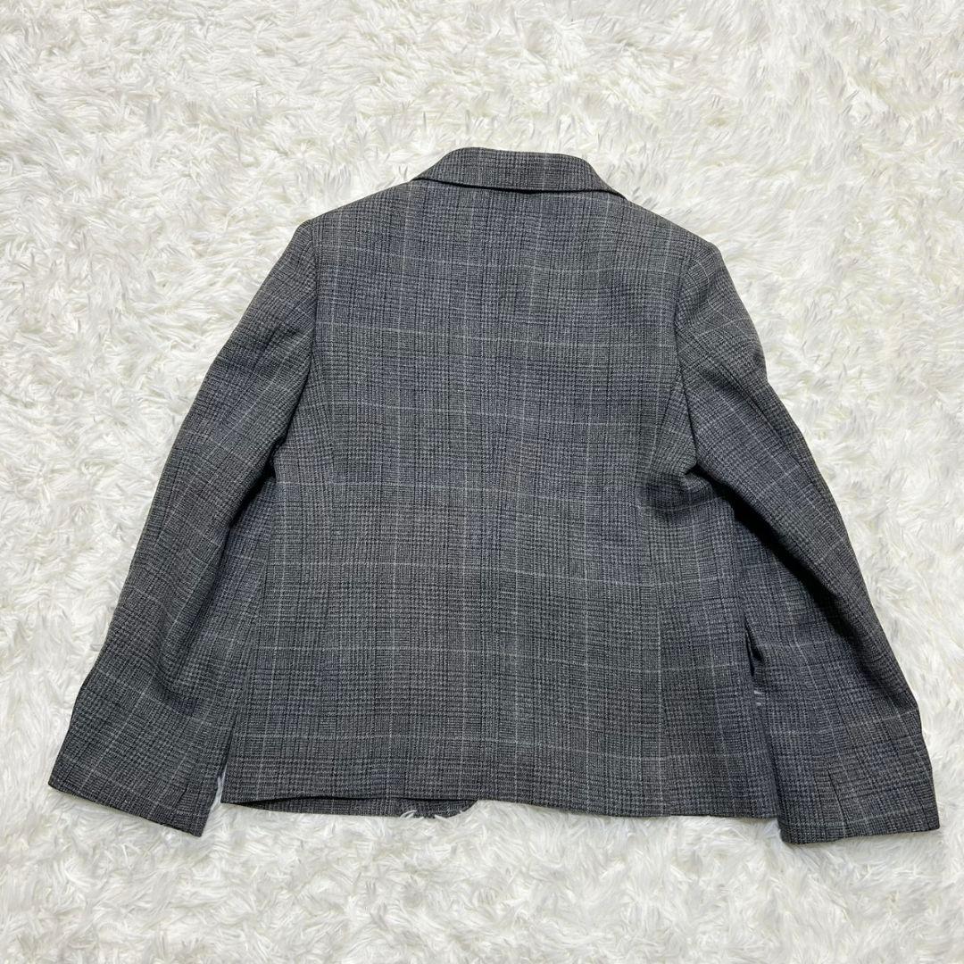 【美品】ワルツバイビームス フォーマル スーツ チェック グレー 男の子 130