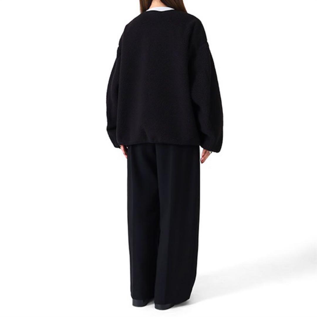 タトラス SALIA サリア ノーカラー ボアフリースジャケット Mサイズ 黒