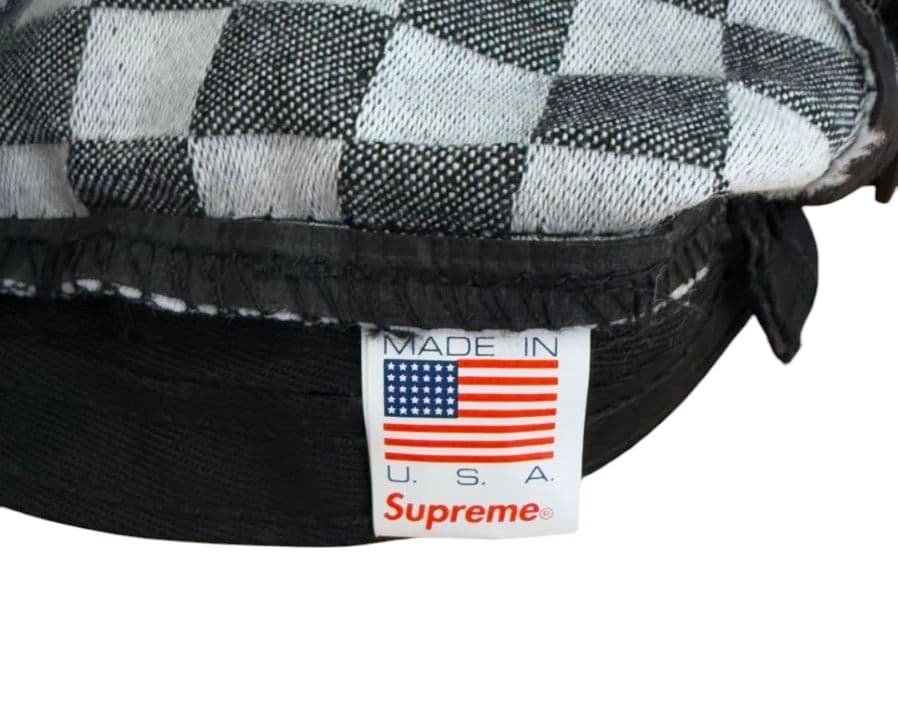 帽子 Supreme Checkerboard Camp Cap 18ss