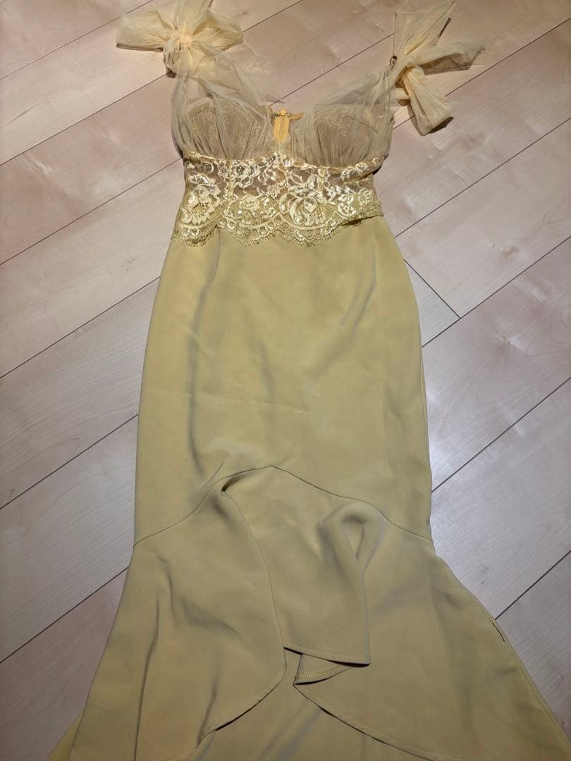 an キャバドレス　マーメイド　チュール　シフォン　ミディアムドレス