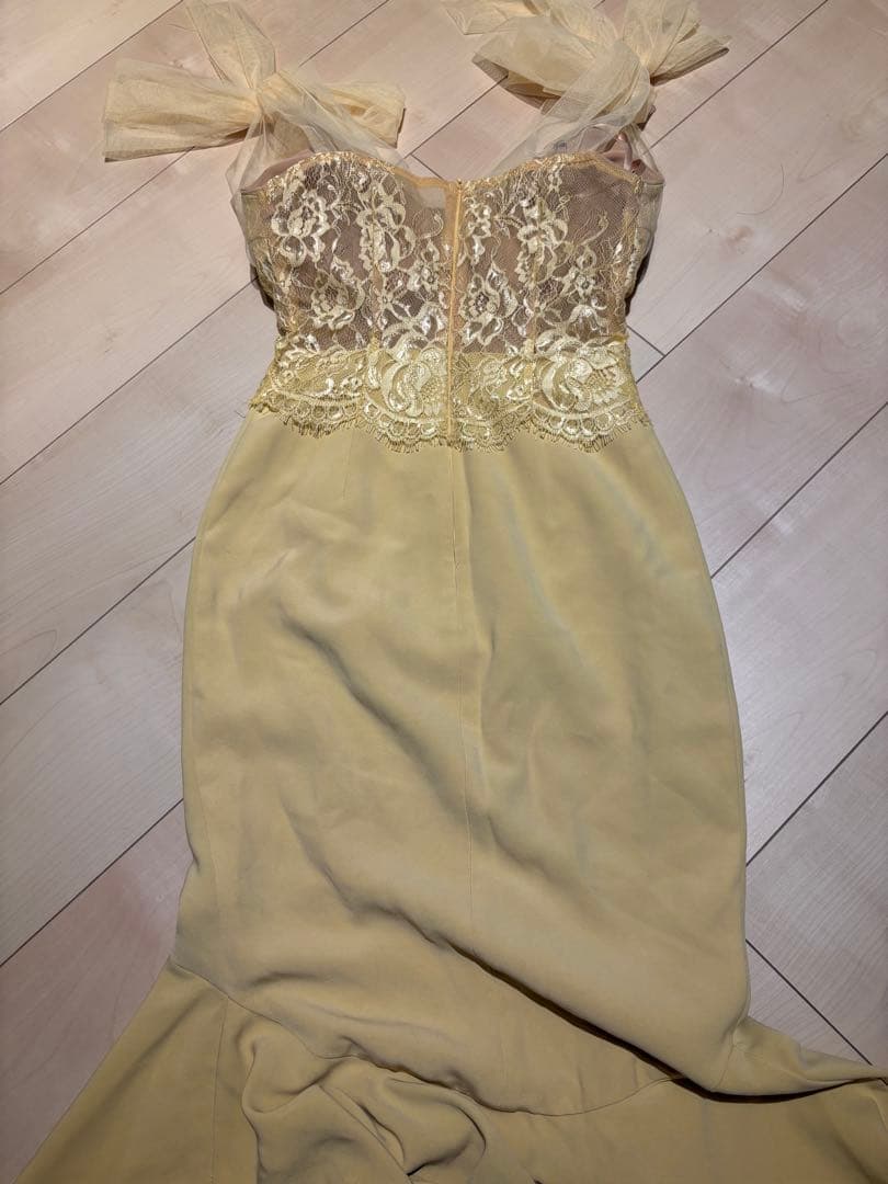 an キャバドレス　マーメイド　チュール　シフォン　ミディアムドレス