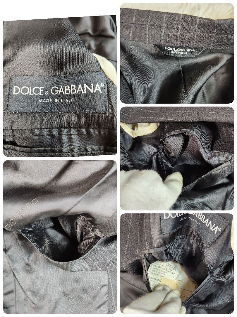 美品 ドルチェ&ガッバーナ セットアップ ストライプ ウール100% M