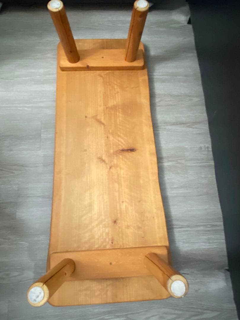 天然木 一枚板 ローテーブル 丸脚 約120cm カフェテーブル ベンチ 作業台