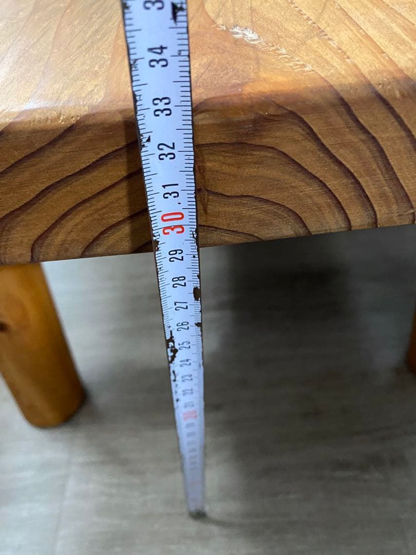 天然木 一枚板 ローテーブル 丸脚 約120cm カフェテーブル ベンチ 作業台