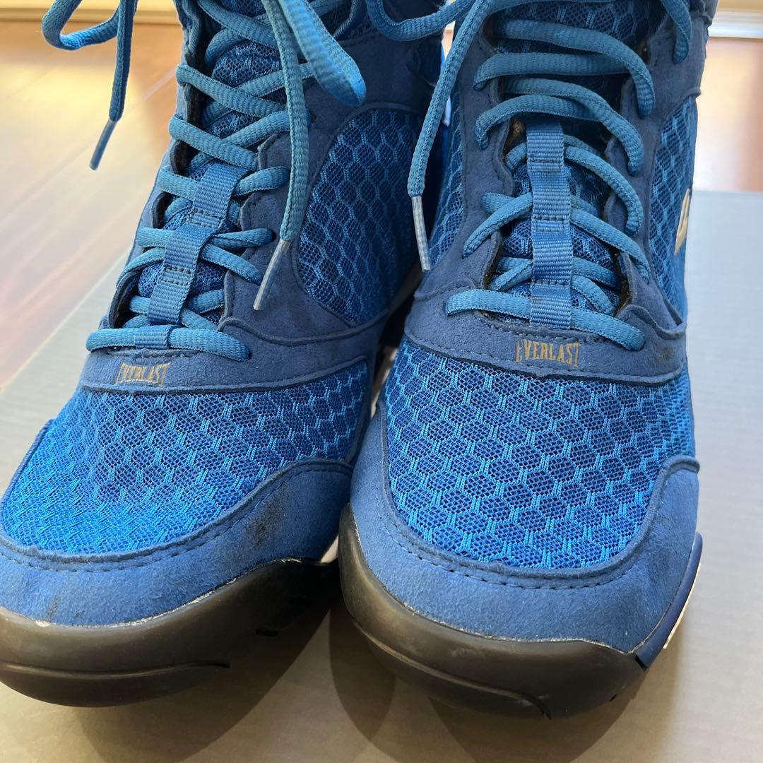 【最終値下げ】EVERLAST ボクシングシューズ　27㎝　美品　青