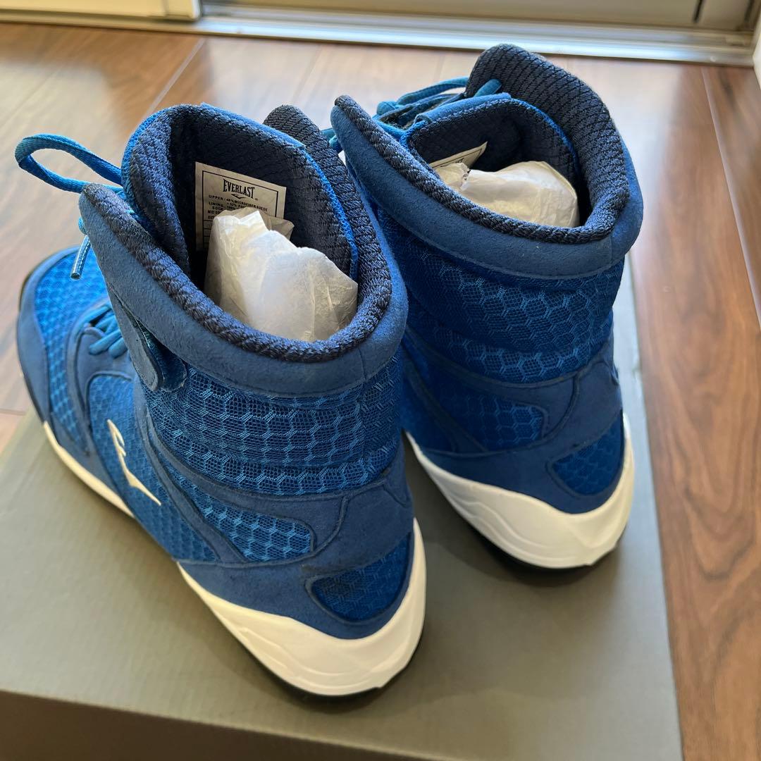【最終値下げ】EVERLAST ボクシングシューズ　27㎝　美品　青