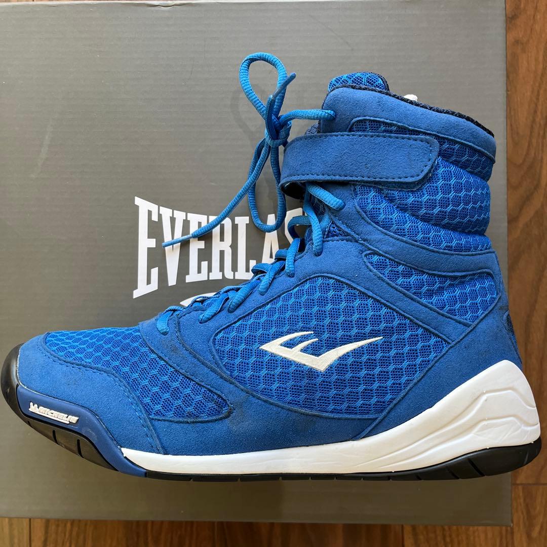 【最終値下げ】EVERLAST ボクシングシューズ　27㎝　美品　青