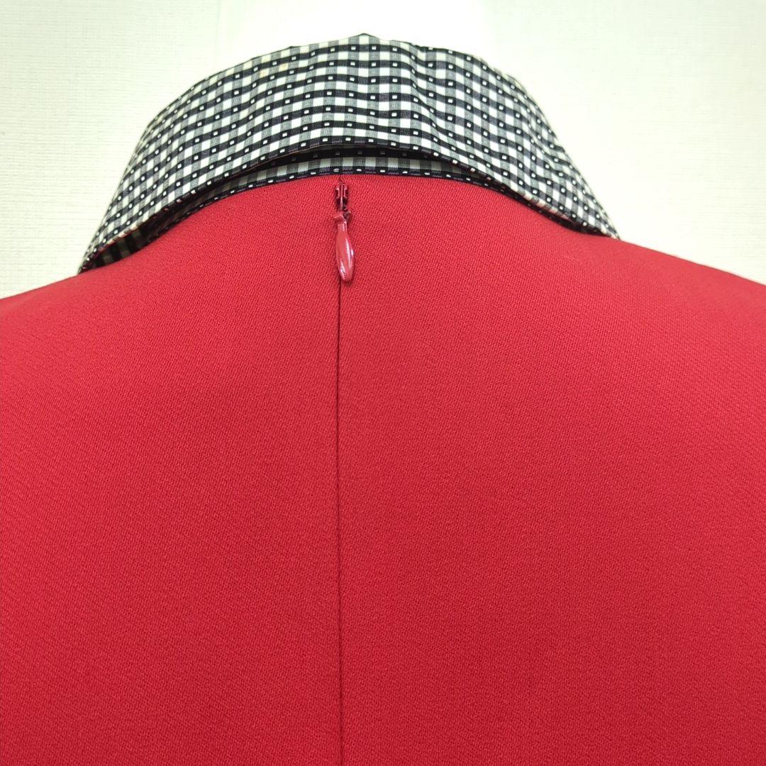 ディオール マドモアゼル ひざ丈 ワンピース レッド Dior Mサイズ