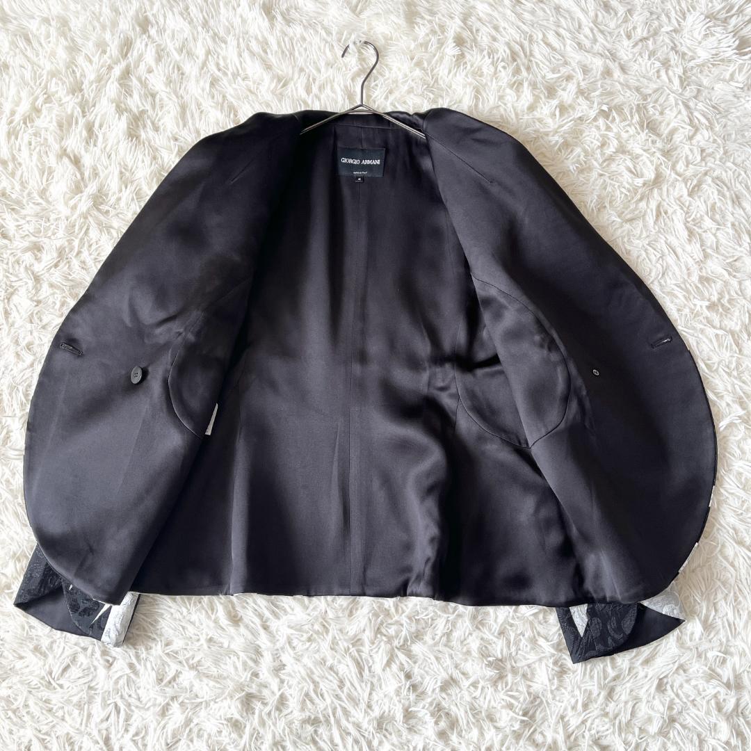 傑作★ジョルジオ アルマーニ ラグジュアリー シルク絹 テーラードジャケット