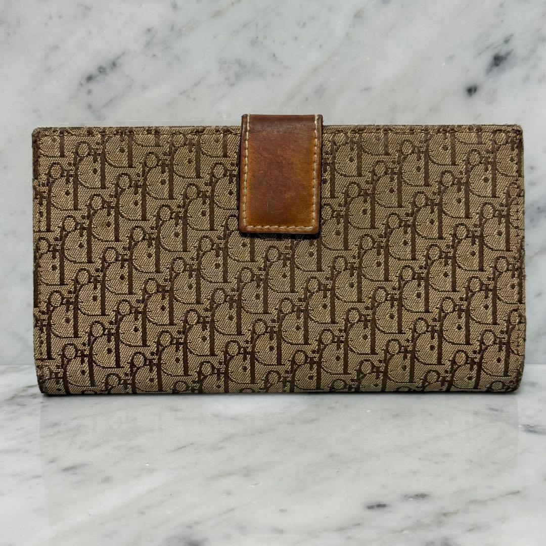 90s OLD クリスチャンディオール トロッター 本革 レザー 二つ折り財布