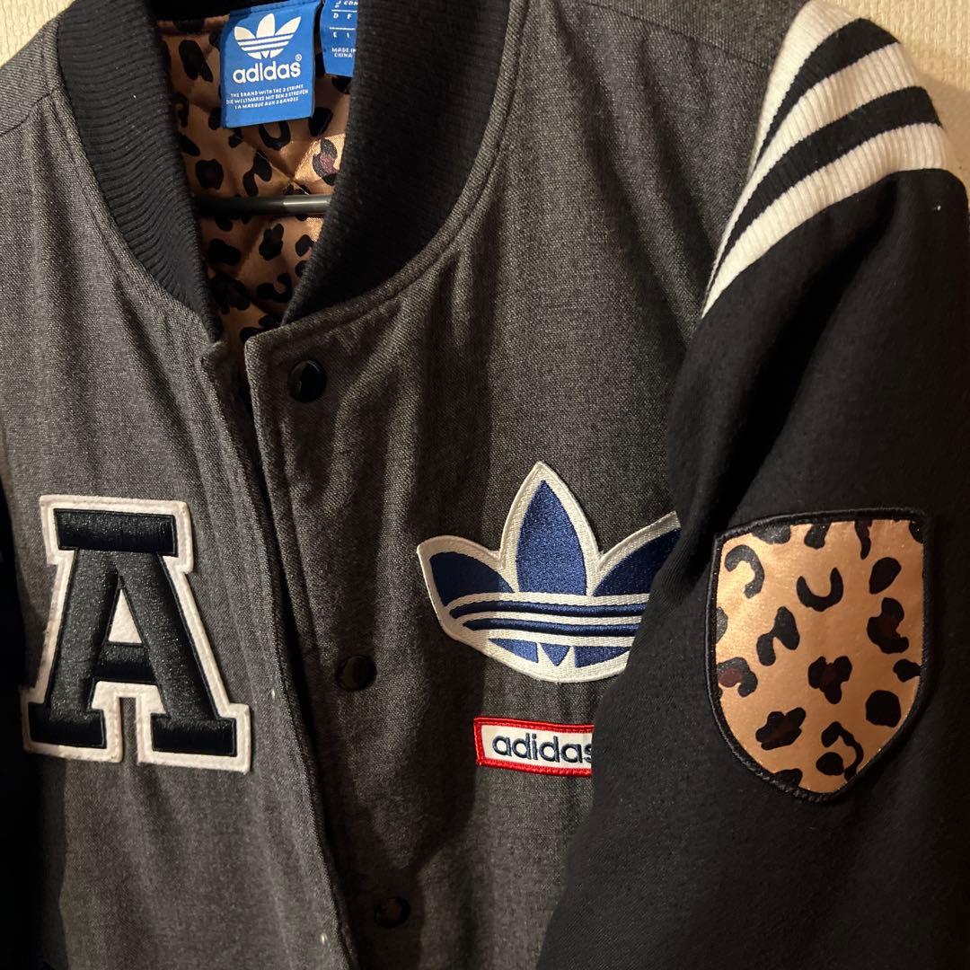 adidas スタジャン グレー/ブラック Jサイズ