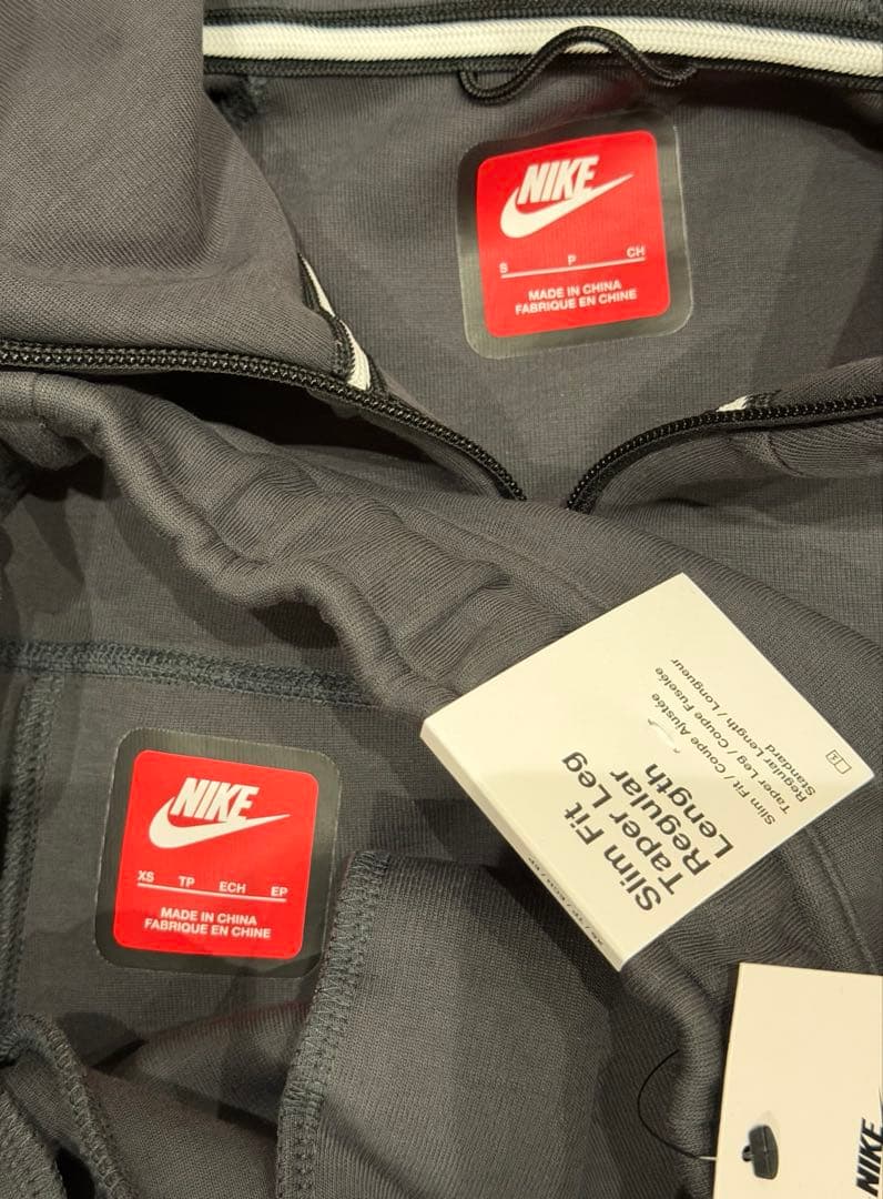 海外限定テックフリースジョガー•フーディセット ダークグレー