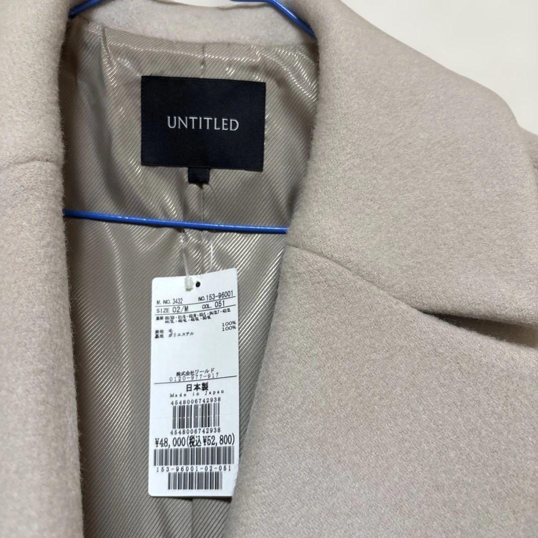 UNTITLED 新品　ベージュ ミドル丈チェスターコート M