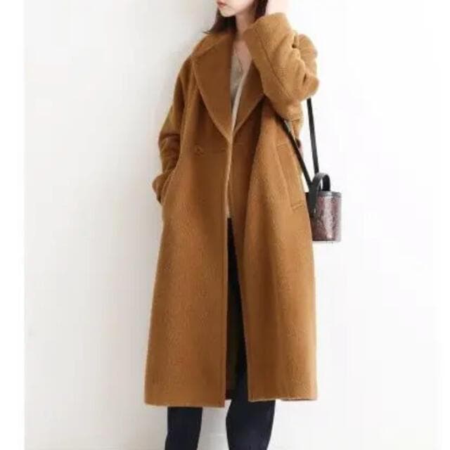 美品 IENA アルパカシャギーオーバーサイズコート