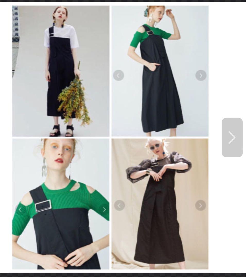 アンスリード　ワンショルダーオーバーワンピース　黒