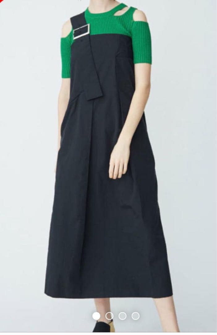 アンスリード　ワンショルダーオーバーワンピース　黒