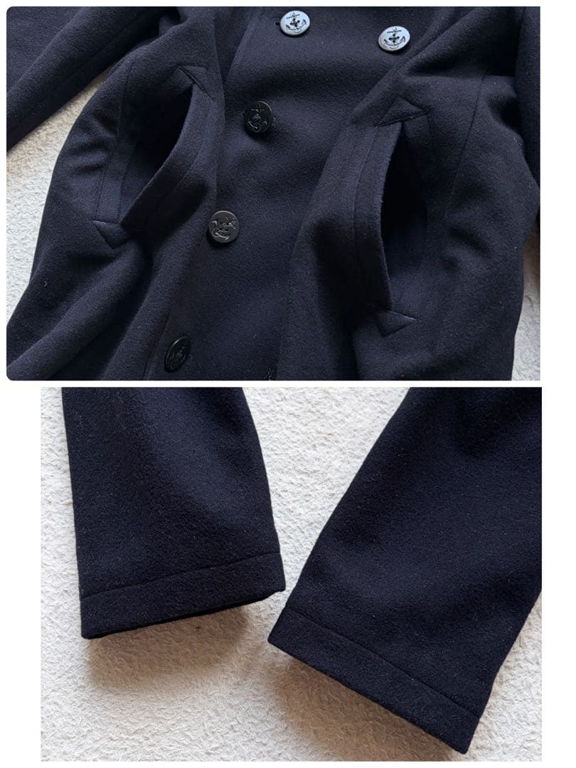【美品】ブルックスブラザーズ ピーコート ウール アンカーボタン 紺 M 現行品