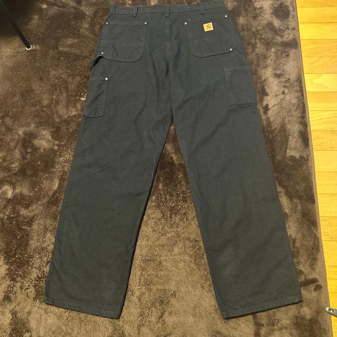 USA製 カーハート ブラック B136 W38L32 ダブルニー