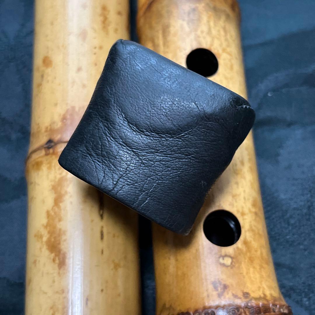 尺八 琴古流 在銘 一尺八寸管 籐巻き 銀三線 【音出し確認済み】