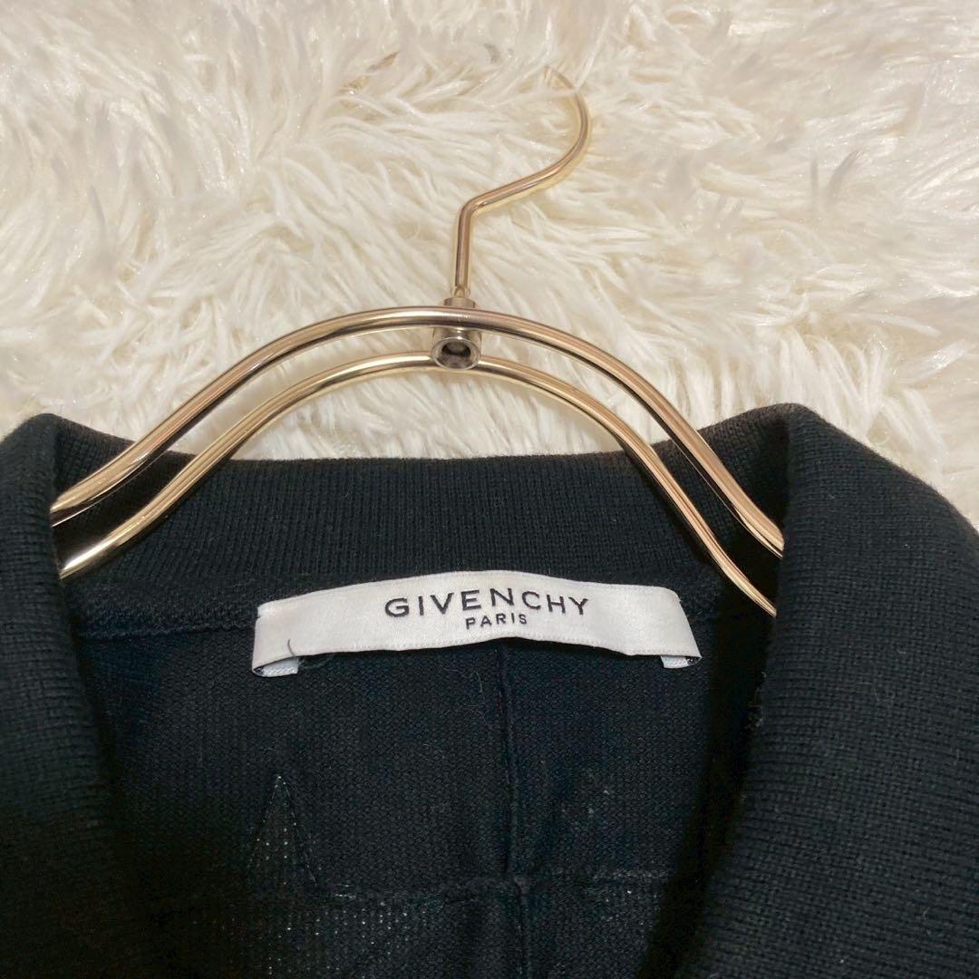 GIVENCHY 星ワッペンポロシャツ ブラック M カジュアル オシャレ