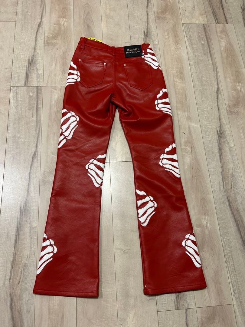 GUAPI グアピ　レザー　フレアパンツ34 完売品