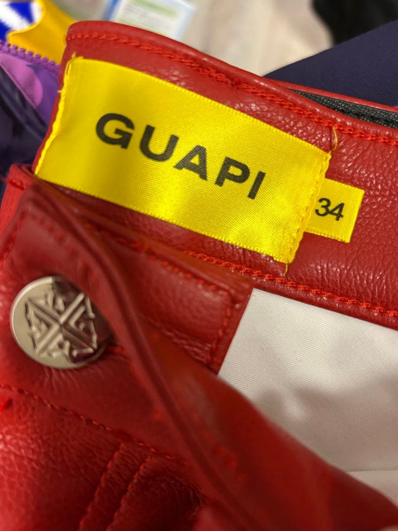 GUAPI グアピ　レザー　フレアパンツ34 完売品