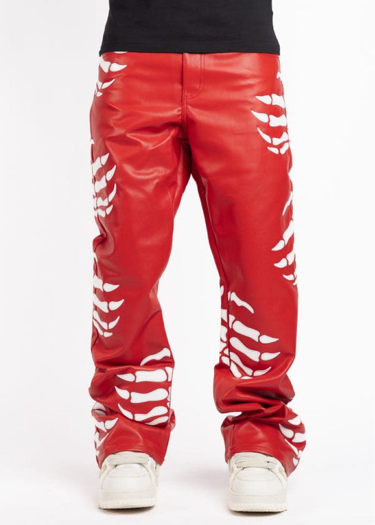 GUAPI グアピ　レザー　フレアパンツ34 完売品