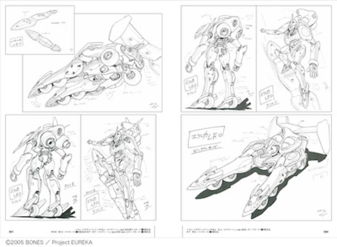 吉田健一描き下ろし 限定色紙付 交響詩篇エウレカセブン アーカイブス 作監修正集