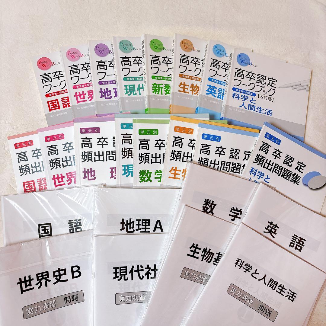 J-出版 高卒認定8教科セット ワークブック・頻出問題集・実力演習問題