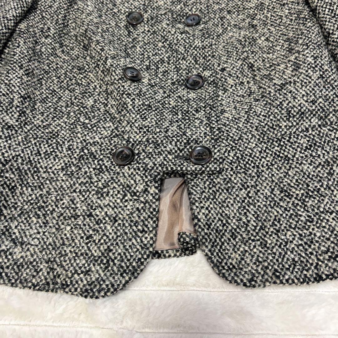 美品✨マックスマーラ 最高級白タグ ノーカラーツイード ジャケット 42