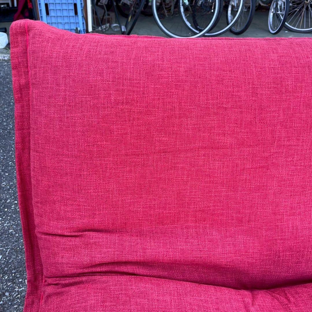 K◆　美品　リーン・ロゼ　2人掛けソファ　オットマン　レッド　千葉県館山市