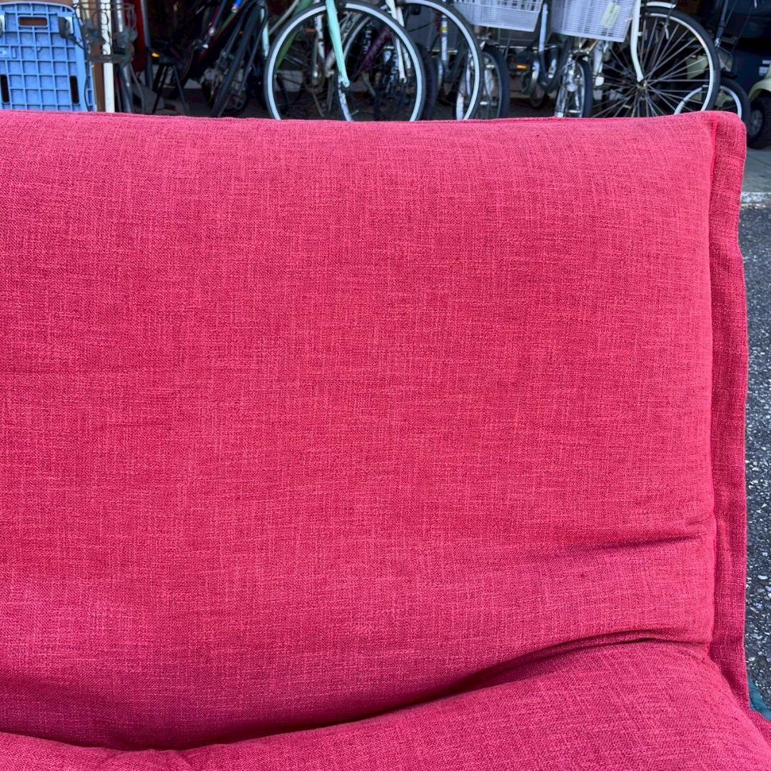 K◆　美品　リーン・ロゼ　2人掛けソファ　オットマン　レッド　千葉県館山市