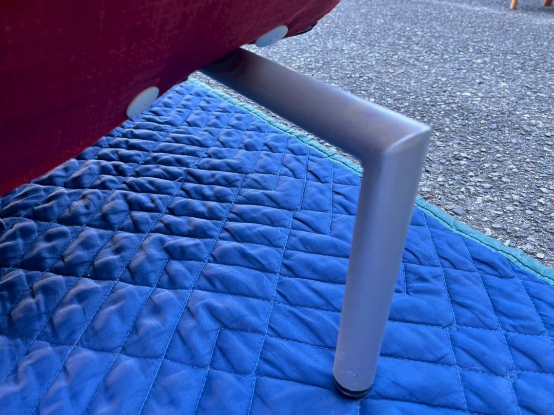 K◆　美品　リーン・ロゼ　2人掛けソファ　オットマン　レッド　千葉県館山市