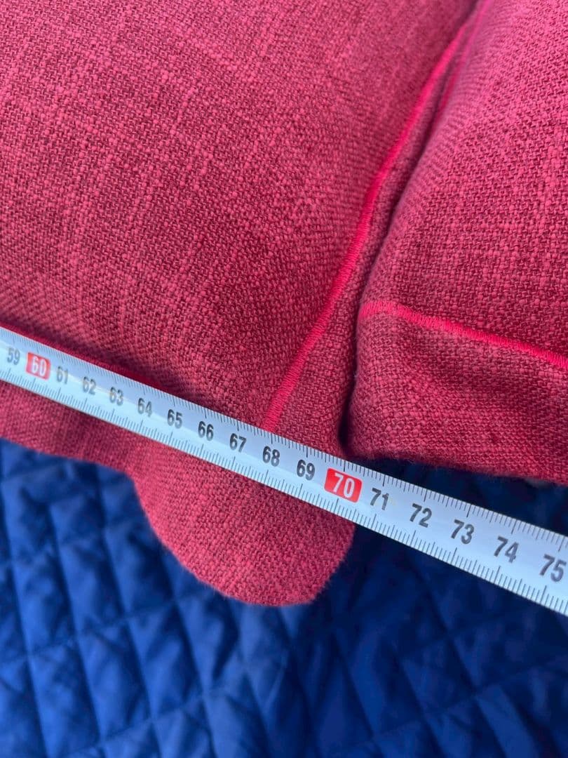 K◆　美品　リーン・ロゼ　2人掛けソファ　オットマン　レッド　千葉県館山市