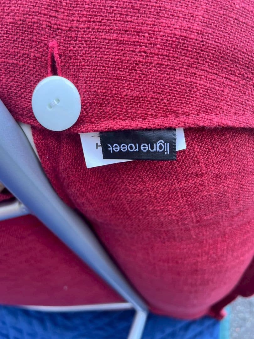 K◆　美品　リーン・ロゼ　2人掛けソファ　オットマン　レッド　千葉県館山市