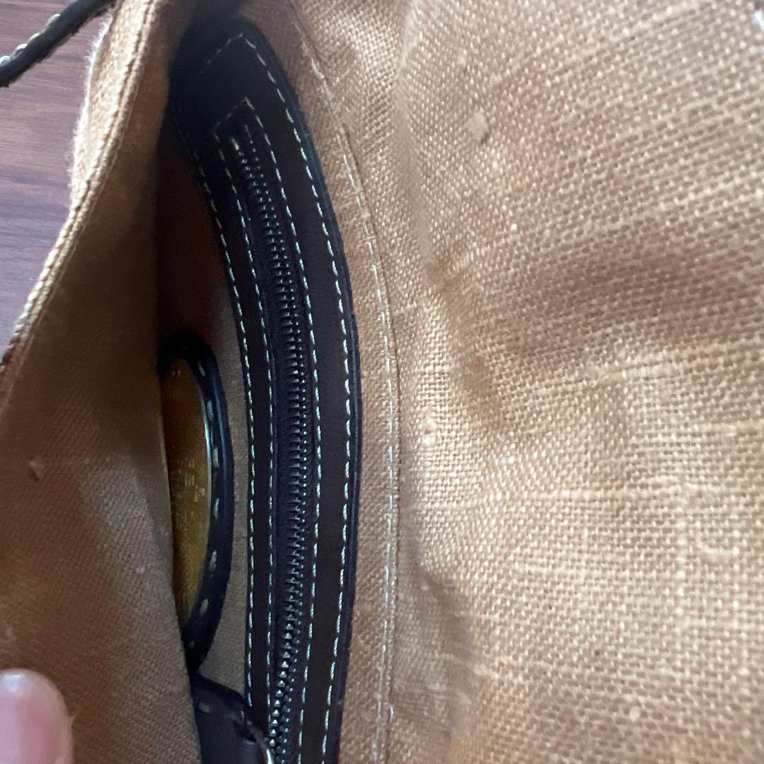 FENDI ストロー かごバッグ ベージュ