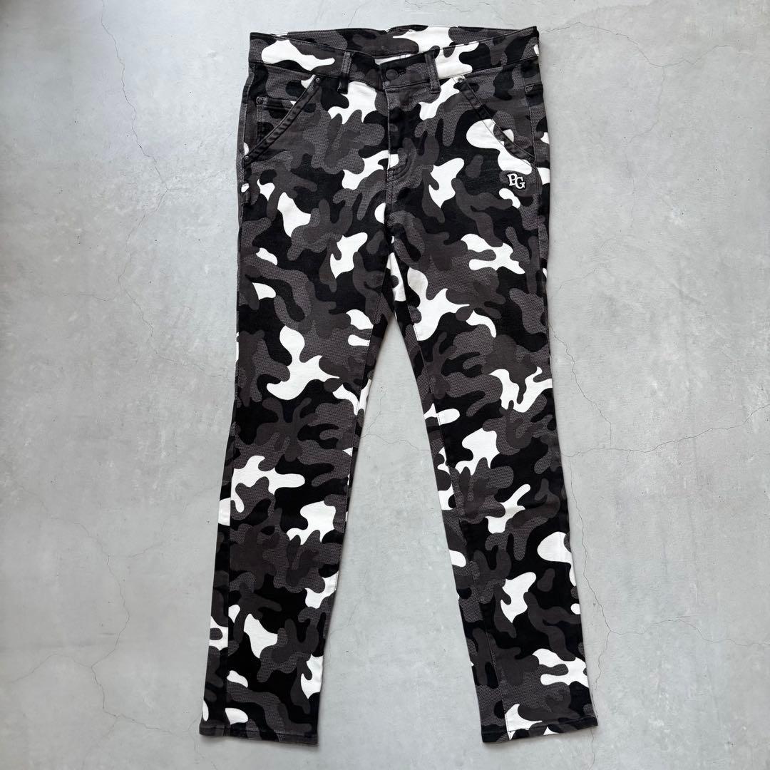 PEARLY GATES カモフラ迷彩総柄 ストレッチロングパンツ 30周年記念