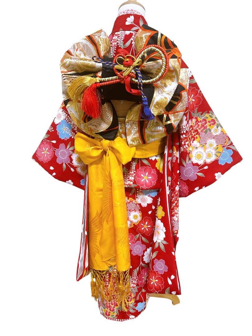 王道！赤系♡七五三　7歳　女の子　セット　一式　花柄