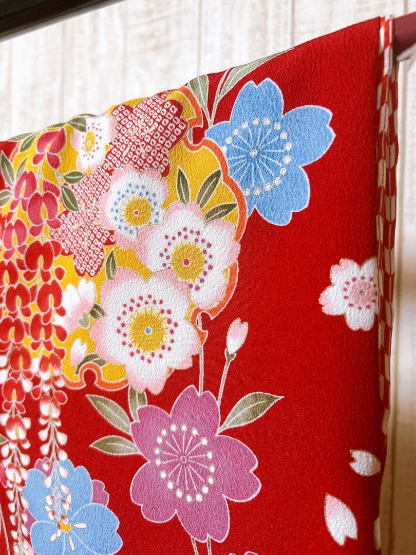 王道！赤系♡七五三　7歳　女の子　セット　一式　花柄