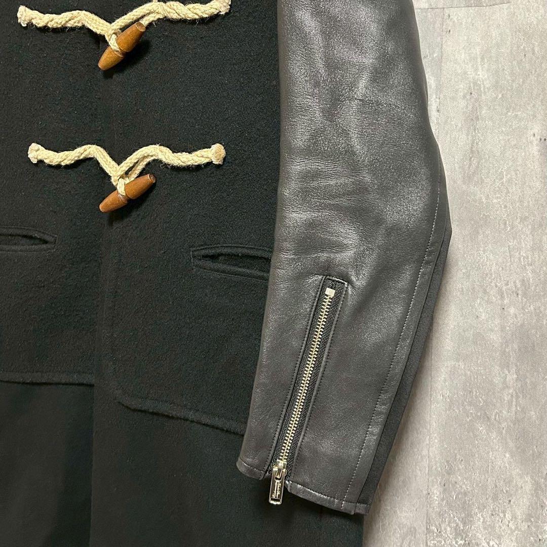 専用undercover アンダーカバー 袖レザー ダッフルコート アウター 黒
