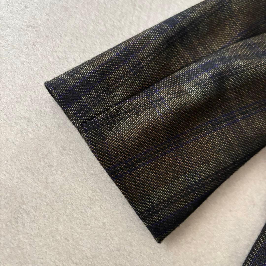 美品 B&Y UNITEDARROWS ソリッド＆チェックカラーレスジャケット