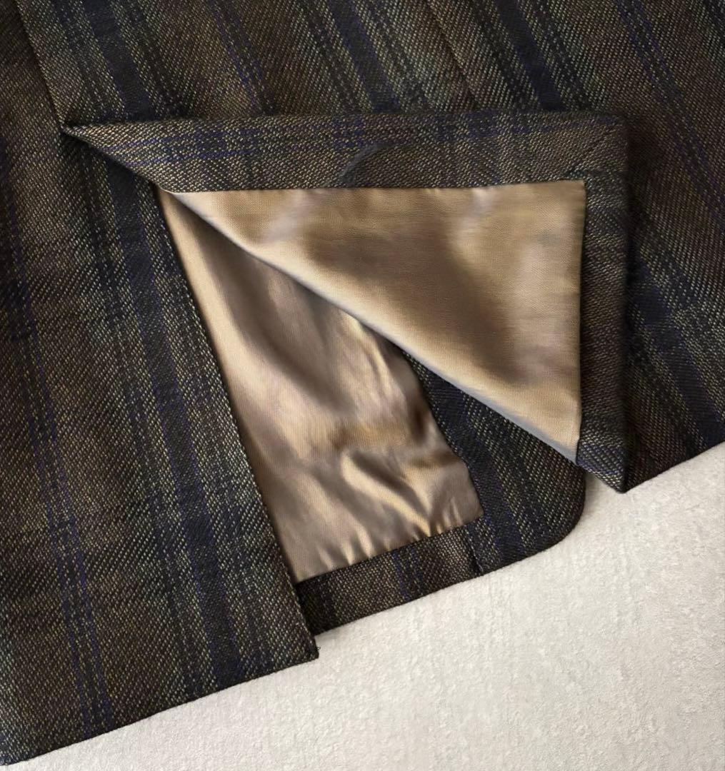 美品 B&Y UNITEDARROWS ソリッド＆チェックカラーレスジャケット