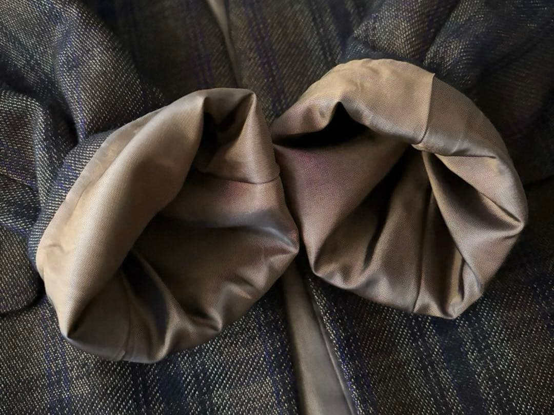 美品 B&Y UNITEDARROWS ソリッド＆チェックカラーレスジャケット