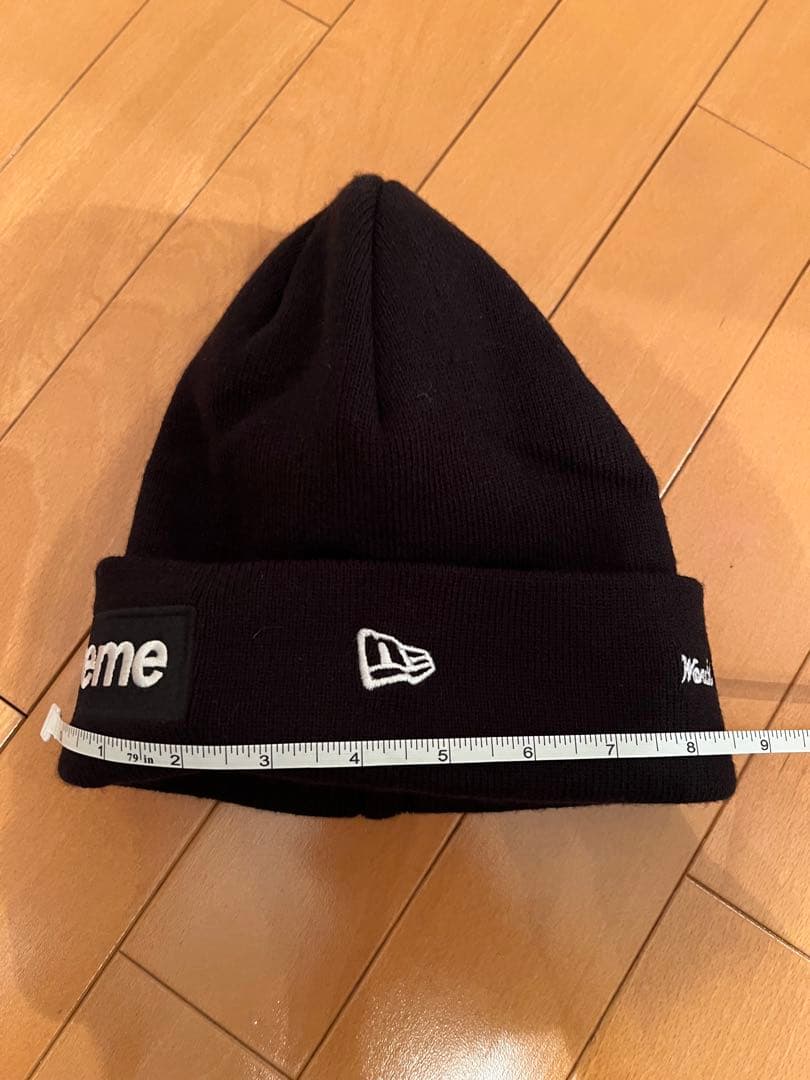 Supreme ニット帽 黒 Box Logo World Famous 美品