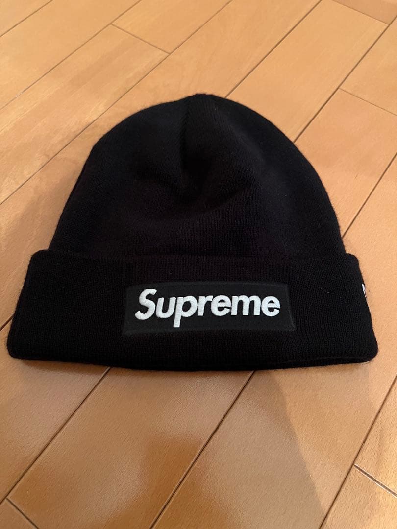 Supreme ニット帽 黒 Box Logo World Famous 美品
