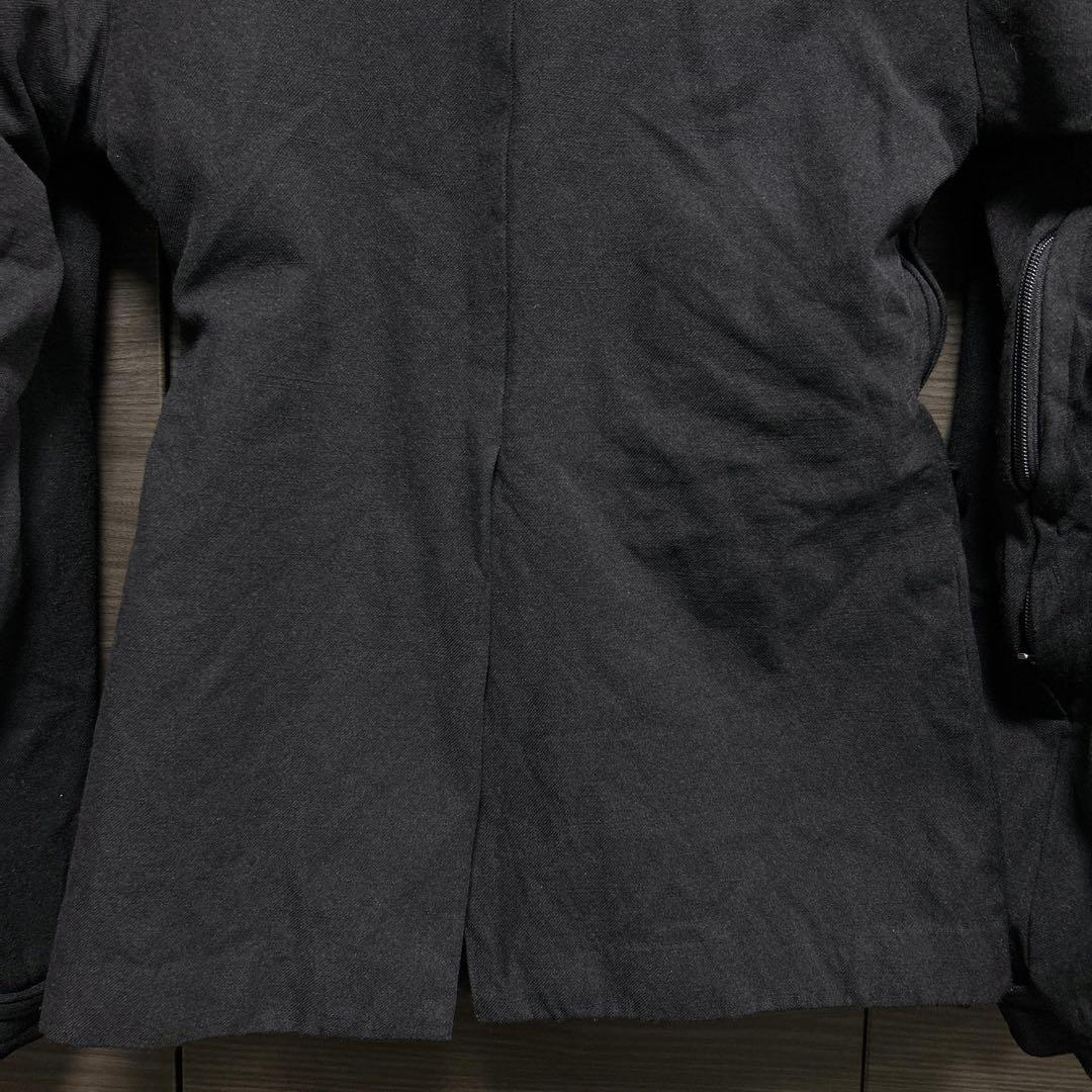 コムデギャルソンオムプリュス テーラードジャケット ポリエステル 縮絨 ブラック