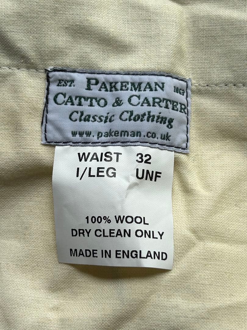 パンツ PAKEMAN CATTO & CARTER Wool Trousers 32