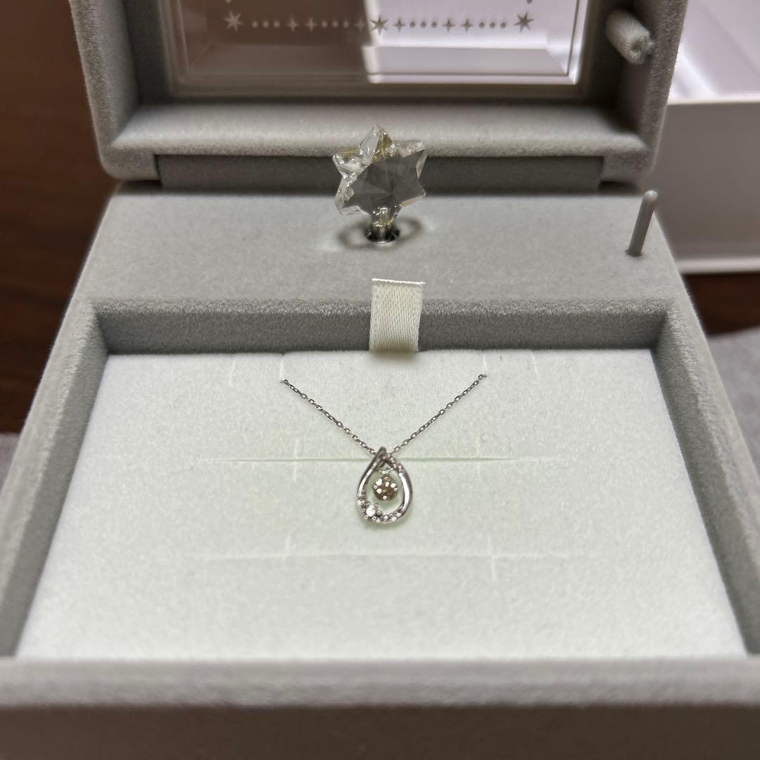 canal 4℃ k10ダイヤモンド ドロップネックレス