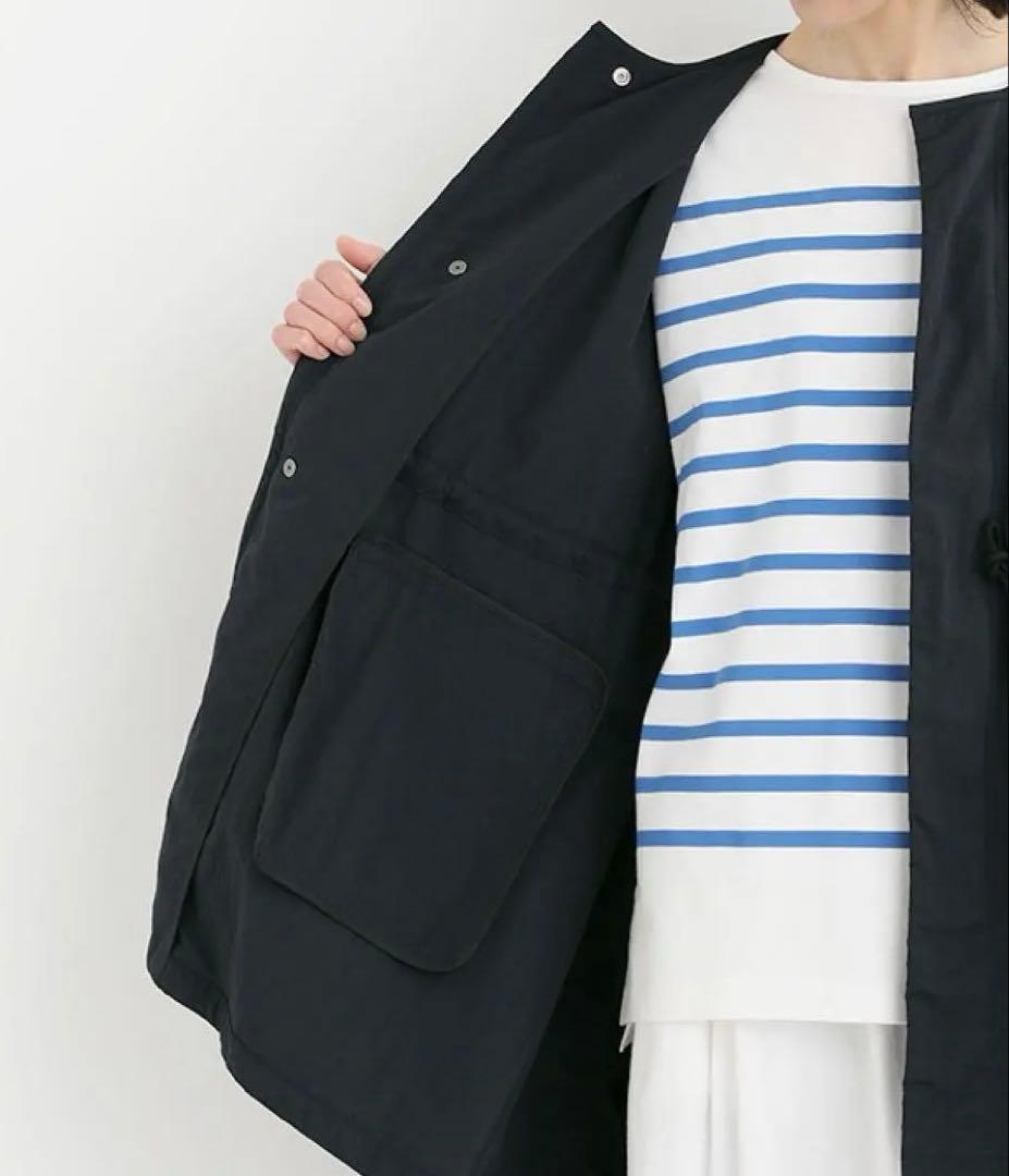 ルグラジック　ナイロン　カラーレスコート　ノーカラー